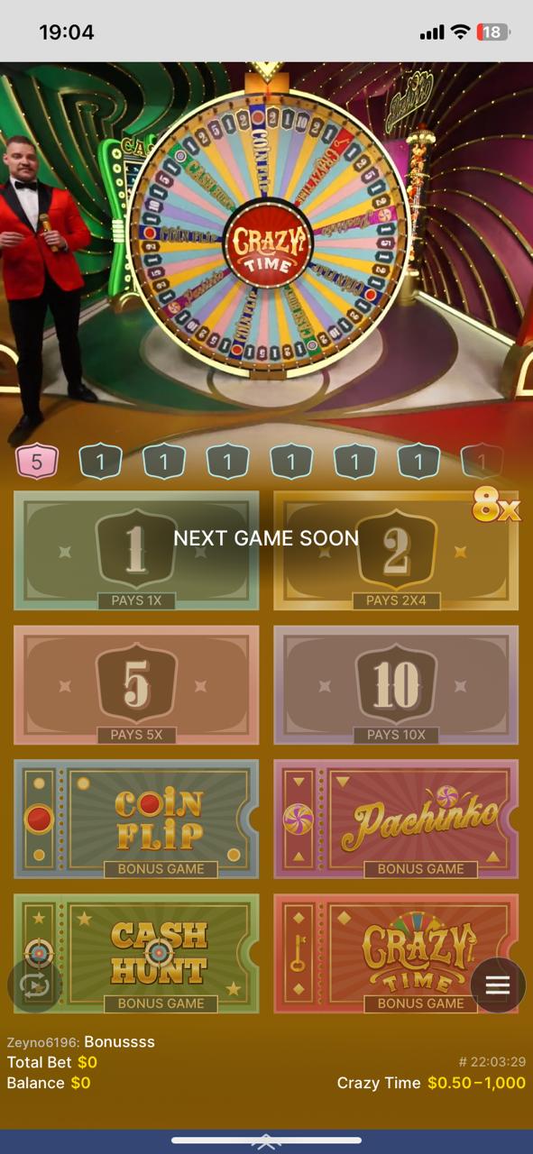 crazy time screen 2